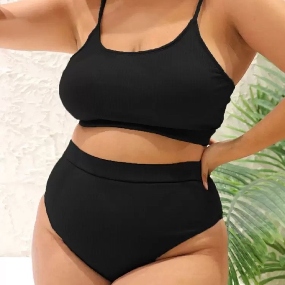 SHEIN Black Sporty Bikini Set